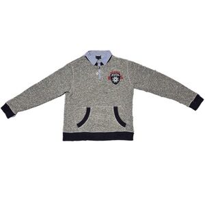 M 12/14 Tommy Hilfiger Boys Kids Youth Light Blue and Navy Comfy Winter Sweater